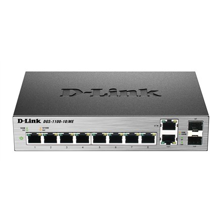 D-Link Metro Ethernet Switch DGS-1100-10/ME Managed L2, Desktop, 1 Gbps (RJ-45) ports quantity 8, Combo ports quantity 2, Power supply type Single