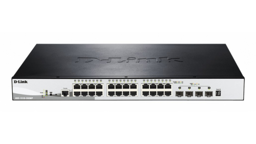 D-Link DGS-1510-28XMP Managed L2/L3 Gigabit Ethernet (10/100/1000) Power over Ethernet (PoE) Black, Grey