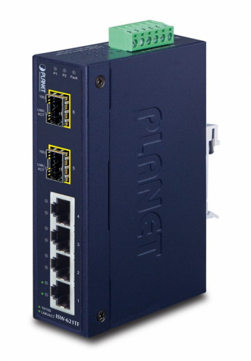 PLANET ISW-621TF network switch Unmanaged L2 Fast Ethernet (10/100) Blue