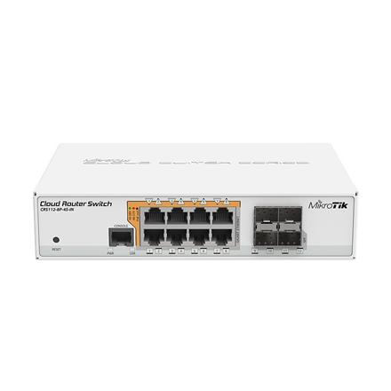 MikroTik | Cloud Router Switch CRS112-8P-4S-IN | Web managed | Desktop | Gigabit Ethernet (copper) ports quantity 8 | SFP ports quantity 4 | 12 month(s)