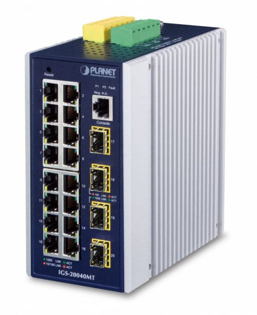 PLANET IGS-20040MT network switch Managed L2+ Gigabit Ethernet (10/100/1000) Blue, White