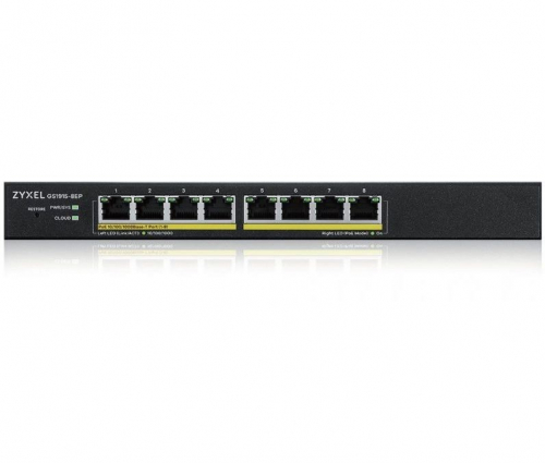 Zyxel Managed Switch GS1915-8EP PoE Smart 60W 802.3at desktop hybrid mode Switch