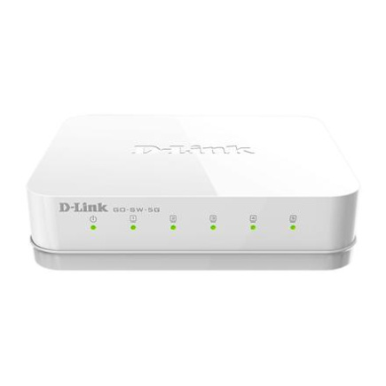 D-Link | Switch | GO-SW-5G/E | Unmanaged | Desktop | Gigabit Ethernet (copper) ports quantity 5 | Power supply type External 289215