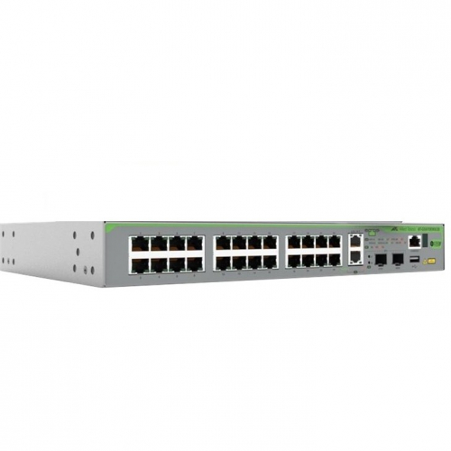 ALLIEDL3 Stackable Switch 24x 10/100/1000-T 2x 1/2.5/5/10G-T 2x SFP+ Ports and a single fixed PSU EU Power Cord