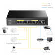 Cudy Switch GS1010PE 8 xGE PoE+ 120W 2xGb Uplink