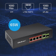 Qoltec Ethernet PoE SWITCH 4x RJ45 PoE 1x RJ45Upli