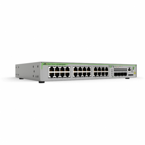 ALLIED 24x 10/100/1000T POE+ ports & 4x combo ports 370W POE capacity Fixed one AC power supply EU Power Cord