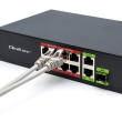Qoltec SWITCH 8x RJ45 PoE 2x RJ45 Uplink 1x SFP