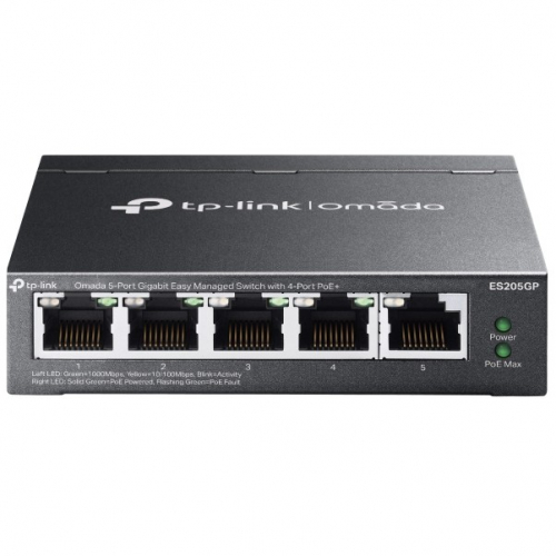 TP-Link Omada Switch 5x GE ES205GP 4-Port PoE+