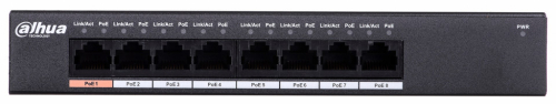 Dahua Technology PFS3008-8GT-96 network switch Unmanaged L2 Gigabit Ethernet (10/100/1000) Power over Ethernet (PoE) Black