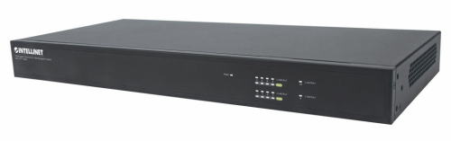 Intellinet 8-Port Gigabit Ethernet PoE+ Web-Managed AV Switch with 2 SFP Uplinks, Eight Rear-Facing PoE+ ports, IEEE 802.3at Power over Ethernet (PoE+), Layer2+, Two 1 GbE SFP Open Slots, Endspan, 19
