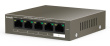 Tenda TEF1105-4-63W network switch Unmanaged Fast Ethernet (10/100) Power over Ethernet (PoE) Desktop/Wall-Mounting Grey