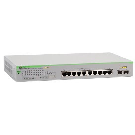 ALLIED Gigabit webSmart switch 8x 10/100/1000-T PoE+ 2x SFP Ports and single fixed PSU EU Power Code