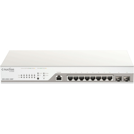D-Link DBS-2000-10MP Nuclias 10-Port Layer2 PoE+ Giga Switch