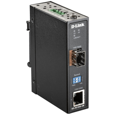 D-Link DIS-M100G-SW Gigabit Ethernet Industrial SFP Konverter
