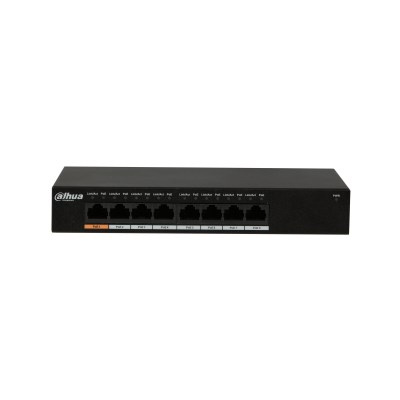 Dahua Technology PFS3008-8GT-96 network switch Unmanaged L2 Gigabit Ethernet (10/100/1000) Power over Ethernet (PoE) Black
