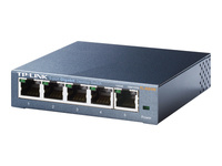 TP-LINK 5-port Metal Gigabit Switch 5 10/100/1000M RJ45 ports supports GMP Snooping IEEE 802.1p QoS Plug and Play metal case