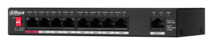 Dahua Technology PFS3009-8ET-96 Unmanaged L2 Fast Ethernet (10/100) Power over Ethernet (PoE) Black