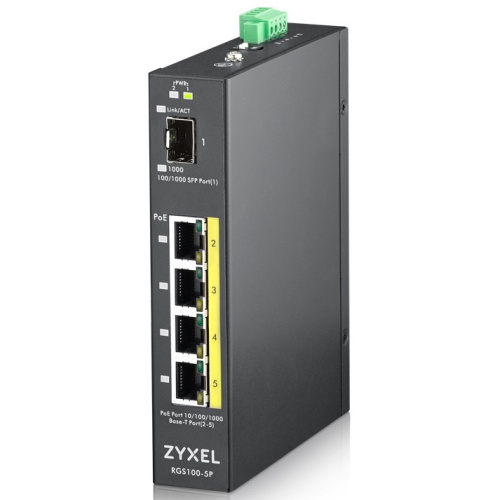 4+1P Zyxel RGS100-5P POE industrial