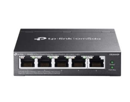 TP-LINK Switch managed ES205GP Omada 5-Port Gigabit Easy 4-Port PoE+
