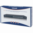Intellinet 24-Port Gigabit Ethernet PoE+ Web-Managed Switch with 2 SFP Ports, 24 x PoE ports, IEEE 802.3at/af Power over Ethernet (PoE+/PoE), 2 x SFP, Endspan, 19
