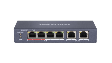 Hikvision DS-3E0106P-E/M Fast Ethernet (10/100) network links PoE support Blue