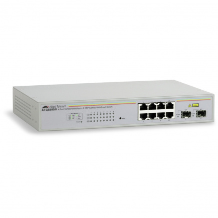 ALLIED 8x10/100/1000BaseT WebSmart Switch mit 2 unbestueckten SFP Slots