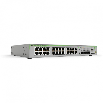 ALLIED 24x 10/100/1000T POE+ ports & 4x combo ports 370W POE capacity Fixed one AC power supply EU Power Cord