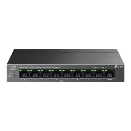 TP-Link LiteWave LS109P network switch Unmanaged Fast Ethernet (10/100) Power over Ethernet (PoE) Black