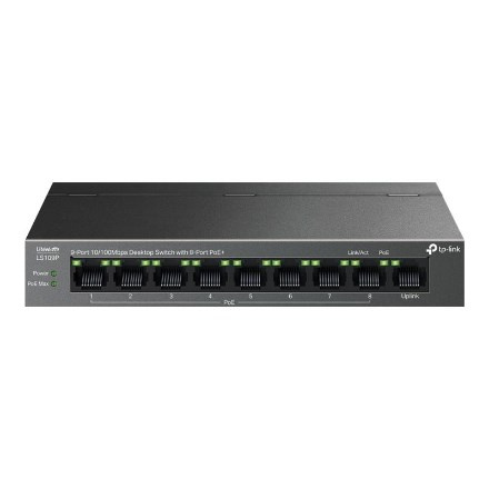 TP-Link LiteWave LS109P network switch Unmanaged Fast Ethernet (10/100) Power over Ethernet (PoE) Black