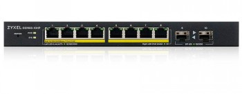 ZYXEL GS1900-8HP, 8-PORT GBE L2 POE SMART SWITCH, 802.3AT, DESKTOP, FANLESS, 70 WATT