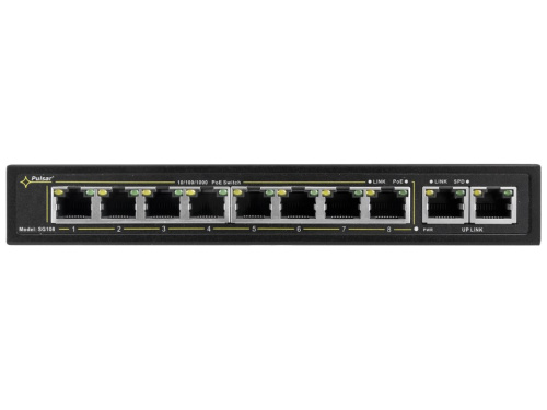 PULSAR SG108 10-PORT POE SWITCH (8xPoE + 2xUPLINK)