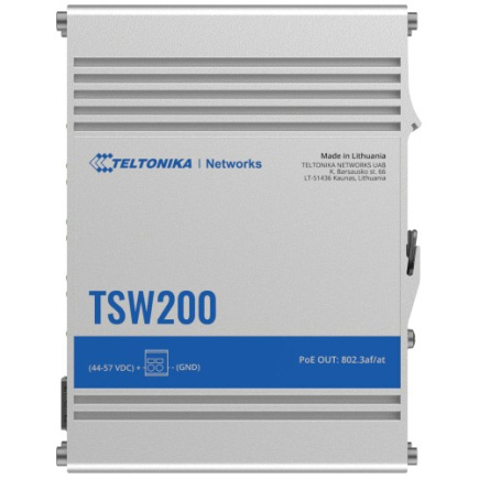 8+2P Teltonika TSW200 Industrial GSwitch 8x PoE+ (240W) 2x SFP