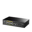 Cudy GS1010PS2 network switch Unmanaged Gigabit Ethernet (10/100/1000) Power over Ethernet (PoE) Must