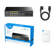 Cudy GS1010PS2 network switch Unmanaged Gigabit Ethernet (10/100/1000) Power over Ethernet (PoE) Must