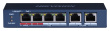 Hikvision DS-3E0106HP-E Network Links Unmanaged Fast Ethernet (10/100) PoE Support Blue