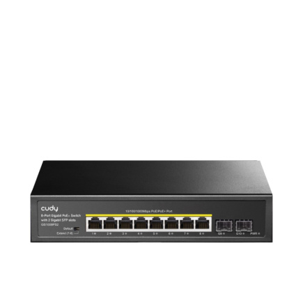 Cudy GS1008PS2 network switch Unmanaged Gigabit Ethernet (10/100/1000) Power over Ethernet (PoE) Черный