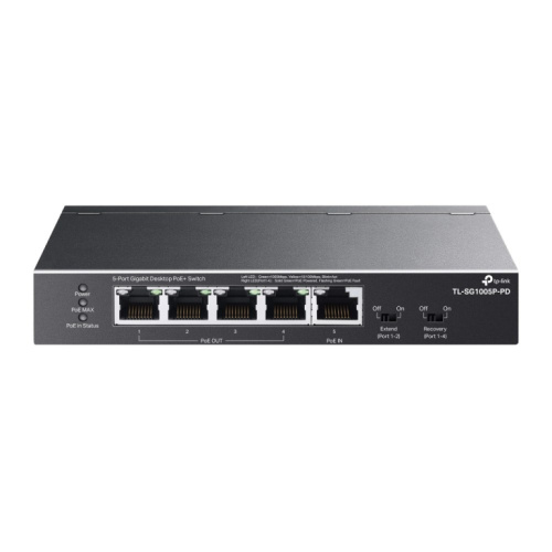 TP-Link TL-SG1005P-PD network switch Gigabit Ethernet (10/100/1000) Power over Ethernet (PoE) Черный