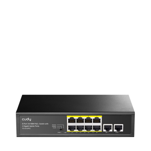 Cudy FS1010PG network switch Fast Ethernet (10/100) Power over Ethernet (PoE) Must