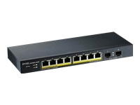 ZYXEL GS1900-10HP v2 8-port GbE L2 PoE Smart Switch + 2 SFP slots 802.3at desktop fanless 70 Watt