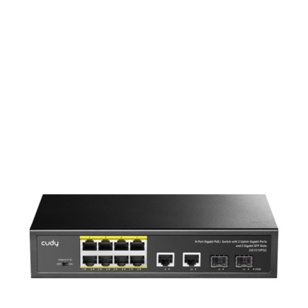 Cudy GS1010PS2 network switch Unmanaged Gigabit Ethernet (10/100/1000) Power over Ethernet (PoE) Must