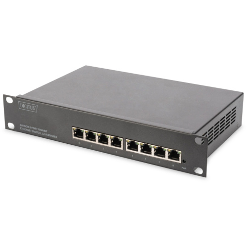 DIGITUS Switch 8-Port Gigabit Managed schwarz
