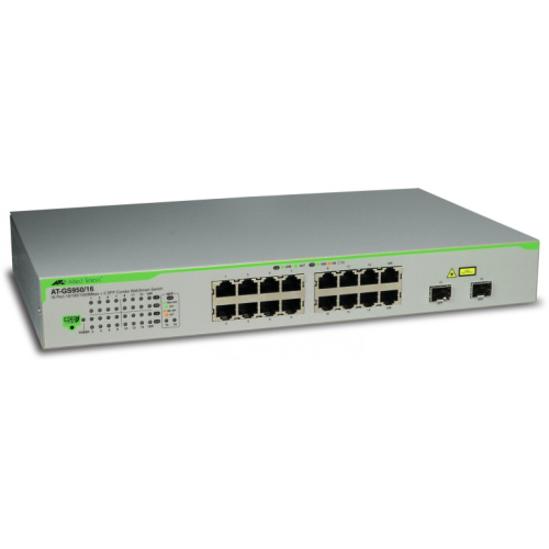 ALLIED 16x10/100/1000BaseT WebSmart Switch mit 2 unbestueckten SFP Slots