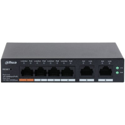 Dahua Technology DH-CS4006-4ET-60 network switch Managed L2 Gigabit Ethernet (10/100/1000) Power over Ethernet (PoE) Must