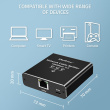 Qoltec Splitter Ethernet mini SWITCH 1x3 RJ45 USB C