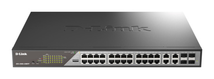 D-Link DSS-200G-28MP network switch Managed L2 Gigabit Ethernet (10/100/1000) Power over Ethernet (PoE) 1U Grey