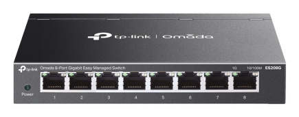 TP-Link Omada ES208G network switch Managed L2 Gigabit Ethernet (10/100/1000) Black TP-Link Omada ES208G network switch Managed L2 Gigabit Ethernet (10/100/1000) Black
