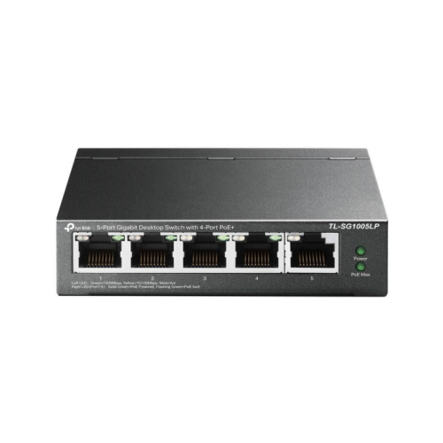 TP-Link TL-SG1005LP network switch Unmanaged Gigabit Ethernet (10/100/1000) Power over Ethernet (PoE) Черный