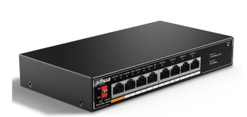 Switch|DAHUA|Desktop/pedestal|8x10Base-T / 100Base-TX|PoE ports 4|60 Watts|SF1008LP