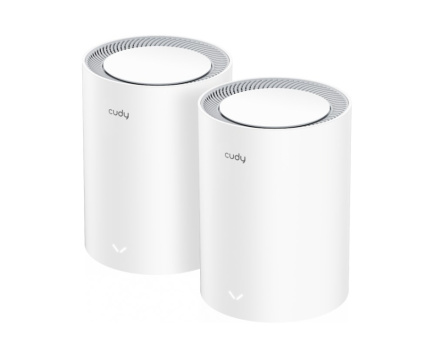Cudy M3000 2-PACK mesh wi-fi system Dual-band (2.4 GHz / 5 GHz) Wi-Fi 6 (802.11ax) Grey, Valge 1 Internal
